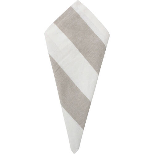 LVD Stonewashed Chambray Cotton Striped Reusable Napkin 45x45cm Natural