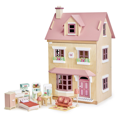 Tender Leaf Toys Redesigned Foxtail Villa 44x71cm Wooden Toy 3y+
