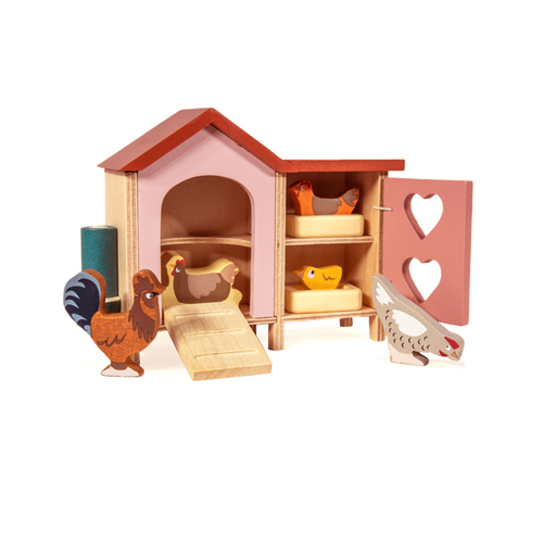 Tender Leaf Toys Chicken Coop 13x10cm Wooden Toy 3y+