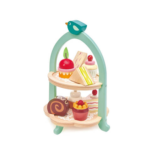 Tender Leaf Toys Birdie Afternoon Tea Stand Wooden Toy 3y+