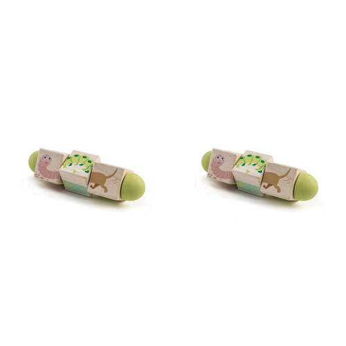 2PK Tender Leaf Toys Wooden Twisting Cubes Kids/Children Toy 18m+