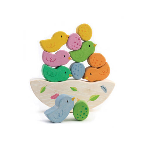 12pc Tender Leaf Toys Rocking Baby Birds Wooden Toy 18m+