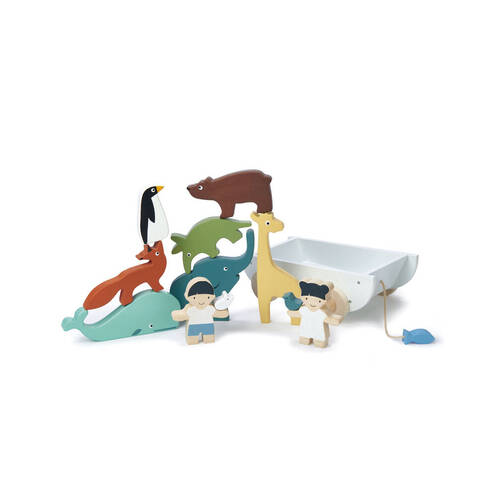 12pc Tender Leaf Toys The Friend Ship Boat Wooden Toy 18m+