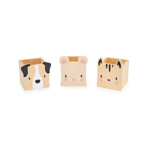 3pc Tender Leaf Toys Pet Pencil Holders Personal Organiser 3y+