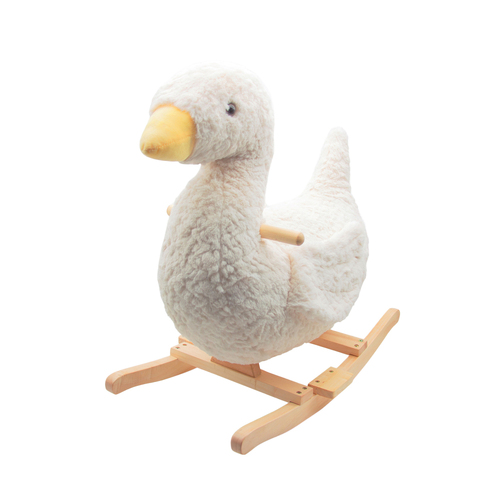 Jiggle & Giggle Rocking Duck Baby/Toddler Ride-On Toy White 12m+