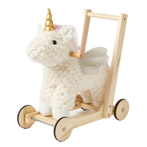 Jiggle & Giggle Unicorn Walker Baby/Toddler Toy White 12m+