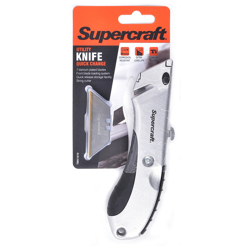 Supercraft Multipurpose Ultilty Knife Quick Change With 7 Blades 