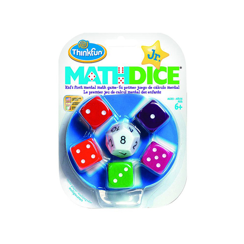 ThinkFun Math Dice Jr STEM And Creative Thinking Game 6y+
