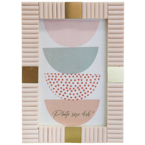 LVD Wooden Acrylic Roman Picture/Photo Frame 4x6 13.5x2x18.5cm Neutral