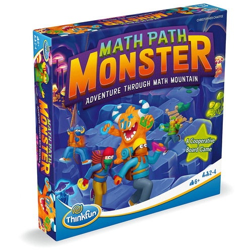 ThinkFun Math Path Monster 2-4 Players Board Game Set Kids/Family 6y+