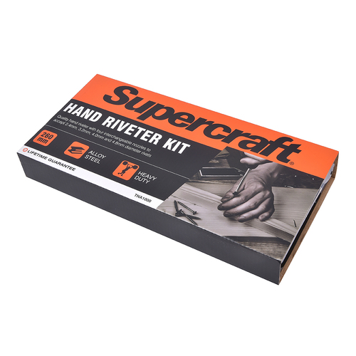 Supercraft Heavy Duty Hand Riveter & Rivets Kit W/Case 