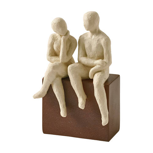 Pilbeam Living Inola Couple Sculpture Home/Office Decor White/Brown