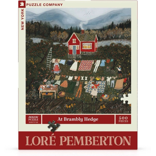 500pc New York Puzzle Co Loré Pemberton Puzzle 67.5cm At Brambly Hedge 10+
