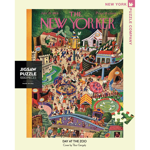1000pc New York Puzzle Company Jigsaw Puzzle 48x66cm A Day At The Zoo 13+