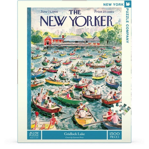 1500pc New York Puzzle Company Jigsaw Puzzle 60x83cm Gridlock Lake 13+