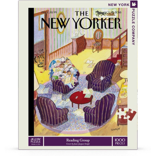 1000pc New York Puzzle Company Jigsaw Puzzle 48x67.5cm Reading Group 13+