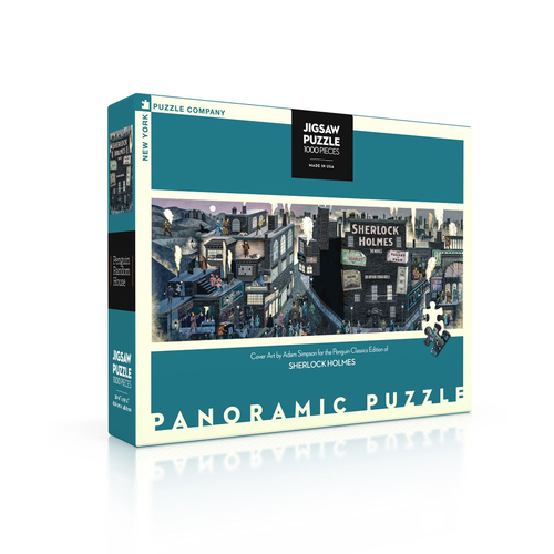 1000pc  New York Puzzle Company Panoramic Puzzle 99cm Sherlock Holmes 13+