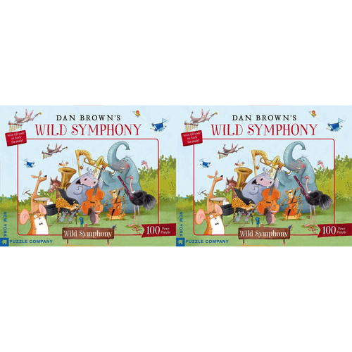 2x 100pc New York Puzzle Company Dan Brown Puzzle 48.3x33cm Wild Symphony 5+