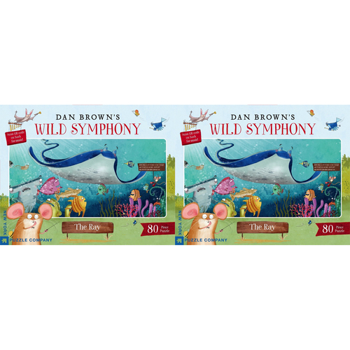 2x 80pc New York Puzzle Company Dan Brown Jigsaw Puzzle 61x30.5cm The Ray 5+