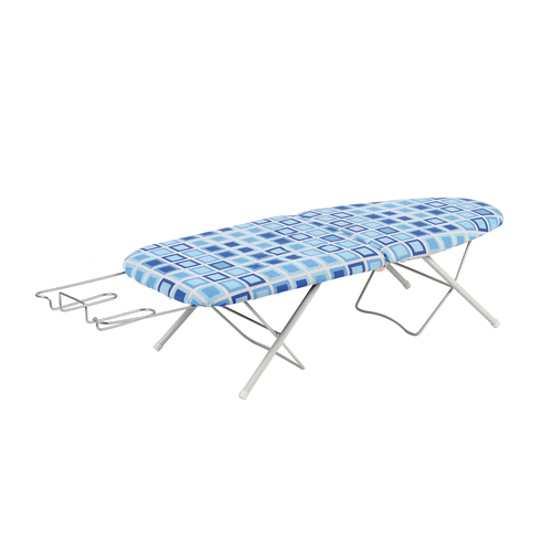Oztrail Fold-In-Half Retractable Clothes Ironing Board Blue