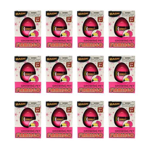 12PK Magic Growing Hatching Pet Flamingo in Egg Kids/Children Play Toy 3y+