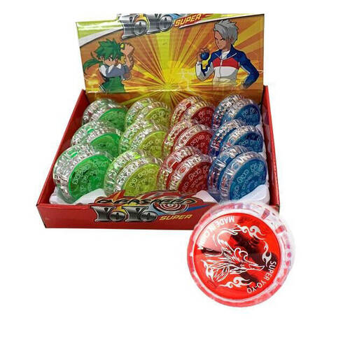 12PK Classic Iconic Beginner Yoyo Kids Toy Round Assorted 
