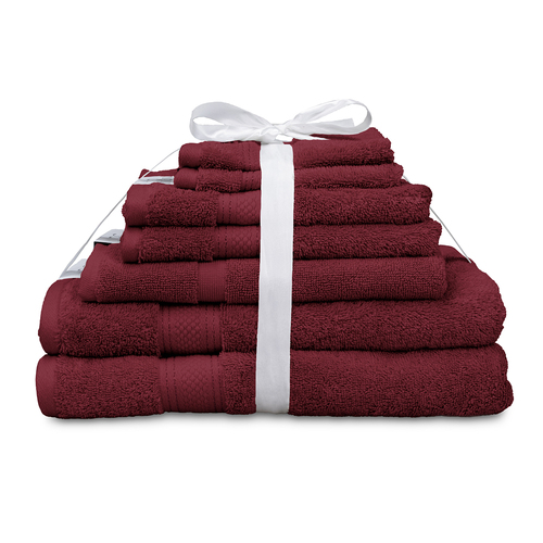 7pc Algodon St Regis Collection Towel Set Cotton Berry