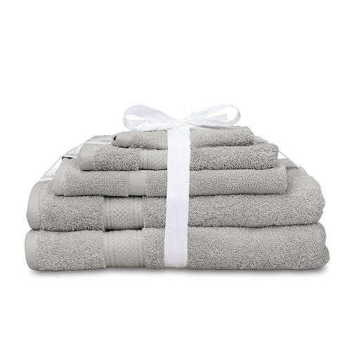 5pc Algodon St Regis Collection Towel Set Cotton Silver