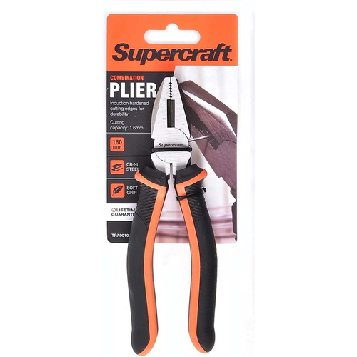 Supercraft Combination Stub Nose Soft Grip Pliers 160mm Cr-Ni Steel