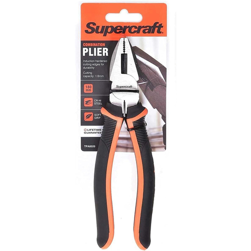 Supercraft Combination Stub Nose Soft Grip Pliers 180mm Cr-Ni Steel