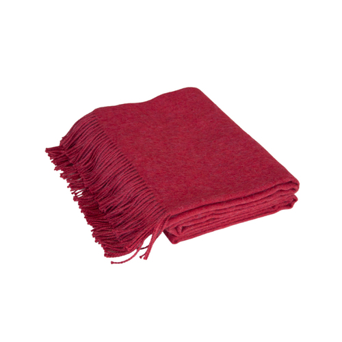 Auskin Alpaca Throw Decorative Blanket 145x185cm - Cherry Melange