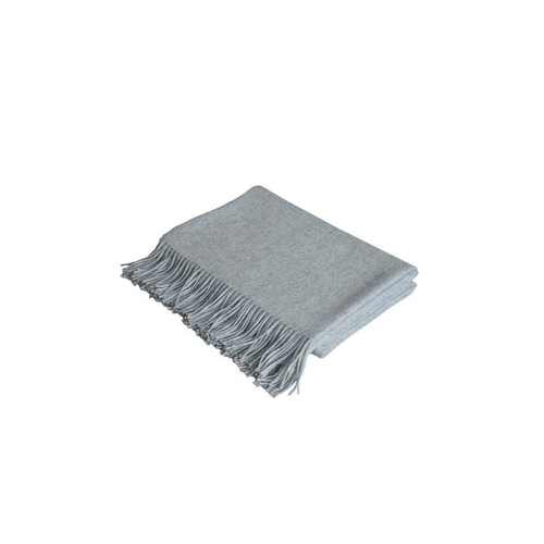 Auskin Alpaca Throw Decorative Blanket 145x185cm - Light Grey