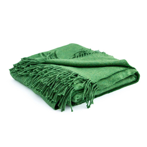 Auskin Alpaca Throw Decorative Blanket 145x185cm - Green Melange
