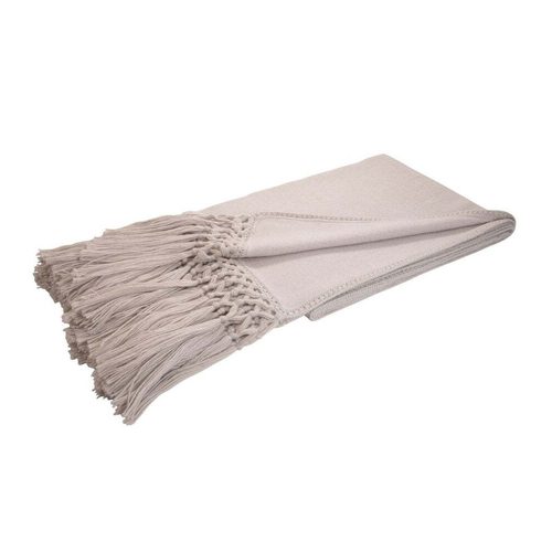 Huxford Grove Alpaca Cool Throw Decorative Blanket 130x180cm - Linen