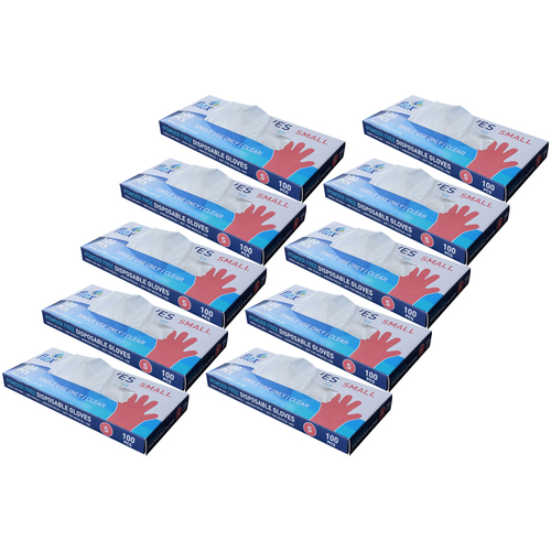 1000pc Saniflex TPE Disposable Gloves Clear Size S