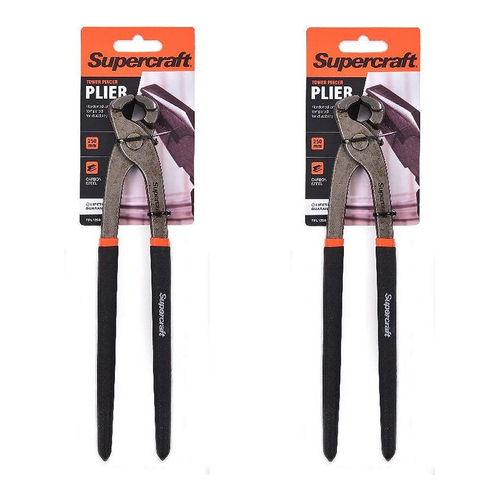 2PK Supercraft Tower Pincer Carbon Steel Pliers 250mm Soft Grip