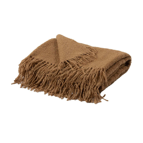Auskin Alpaca Boucle Throw Decorative Blanket 145x180cm - Tan