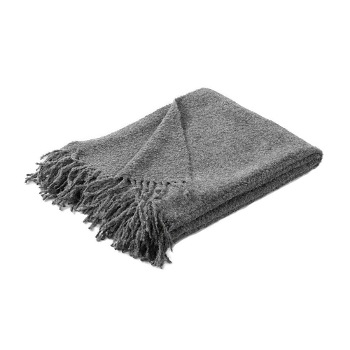 Auskin Alpaca Boucle Throw Decorative Blanket 145x180cm - Shadow