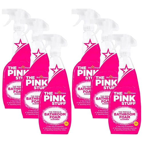 6PK The Pink Stuff Bathroom Cleaner Deep Clean Spray 750ml