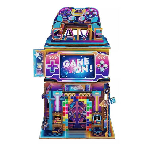 166pc Tonecheer Cyber Game City 3D Puzzle 23cm DIY Book Nook Kit 14y+