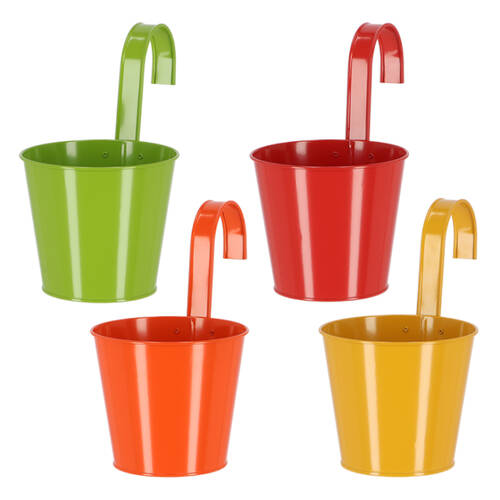 4pc Esschert Design Nature Shades Flowerpot & Hook 26.6cm
