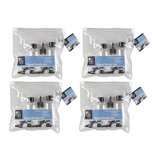 20pc Jemark Travel Lightweight Portable Bottle Set With Pouch