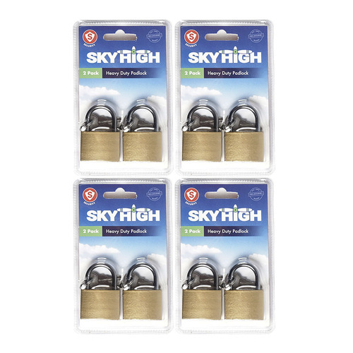 8pc Sky High Heavy Duty Luggage Travel Bag Padlock
