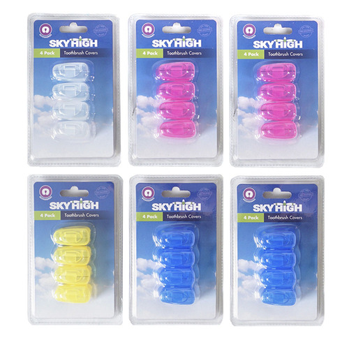 24pc Sky High Travel Toothbrush Head Cover Assorted Colours