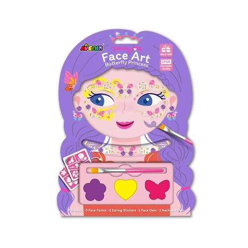 Avenir Fancy Me My Creative Face Art Kit - Butterfly Princess 3y+
