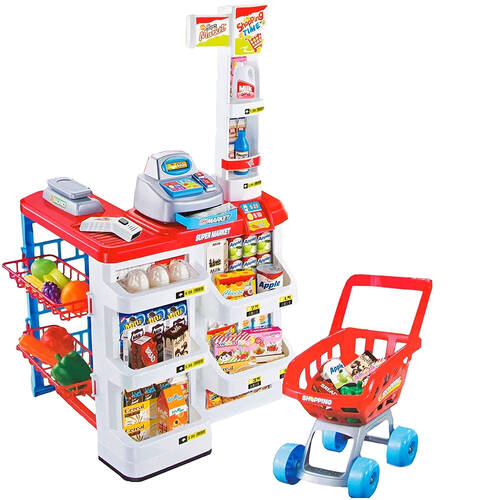 Lenoxx Kids Supermarket Store Food Pretend Play