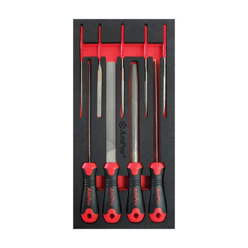 9pc Ampro Flat/Round/Square File & Needle Tool Set TS28409