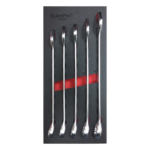 5pc Ampro 27-32mm Combination Wrench Tool Set TS50202