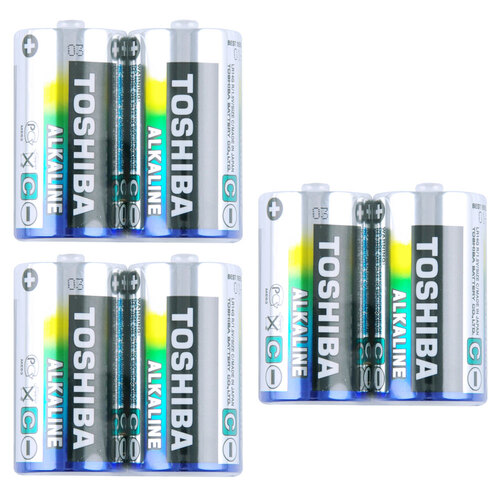 3PK 2pc Toshiba Alkaline C