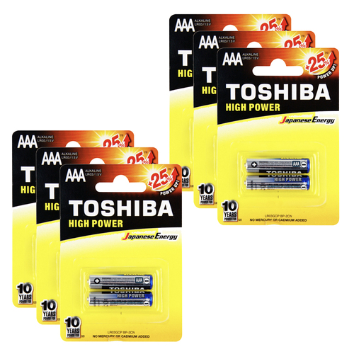 12pc Toshiba Alkaline AAA Battery